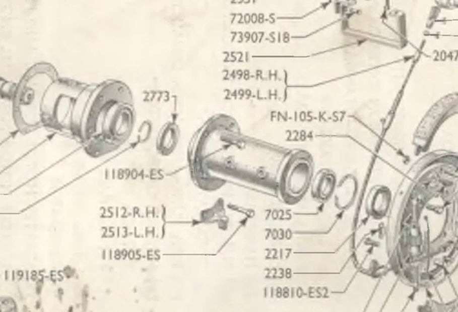 Fordson Major E1A / Power Bull pinion inner brake shaft oil seals E1ADKN2773A
