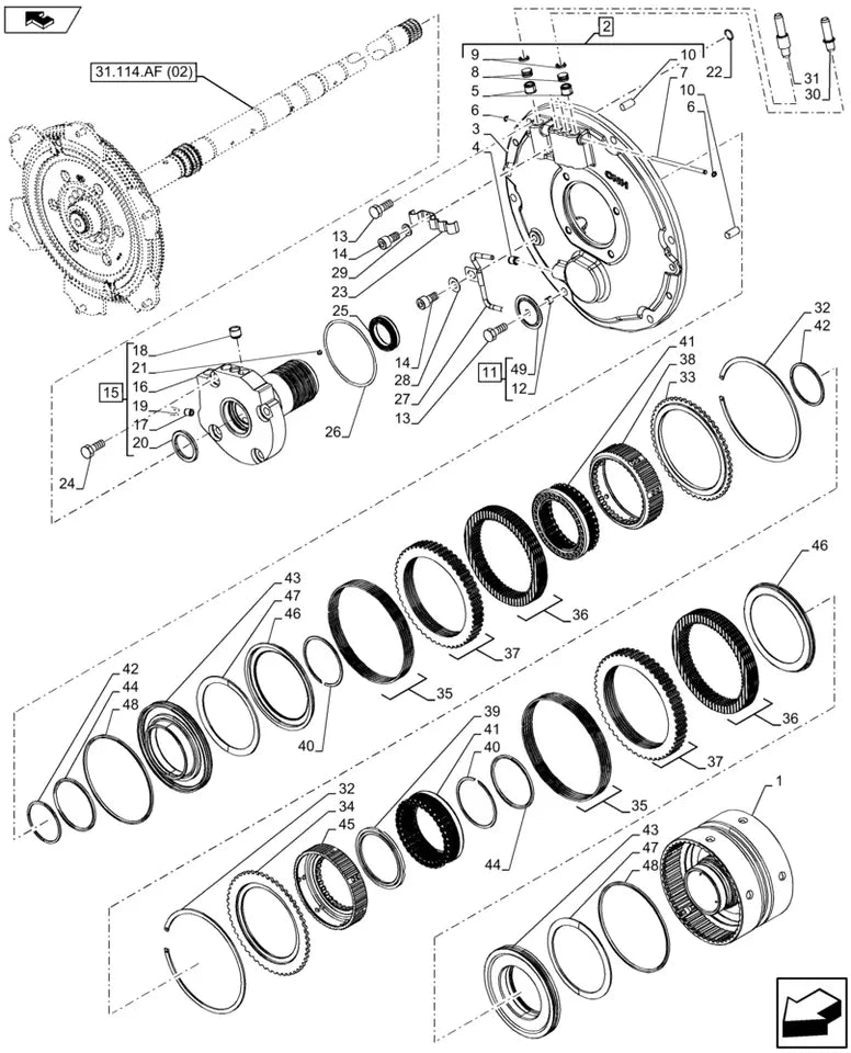 5 X GENUINE FORD New Holland T5 T6 TS SERIES TRANSMISSION SEALS NOS 81863105