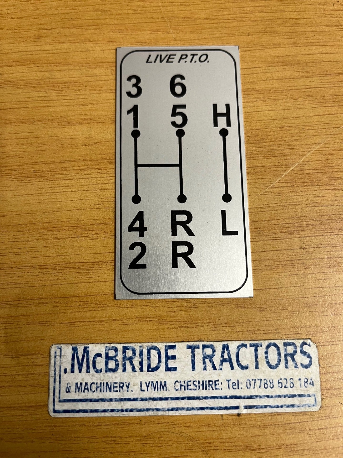 GEAR SHIFT PLATE LIVEDRIVE