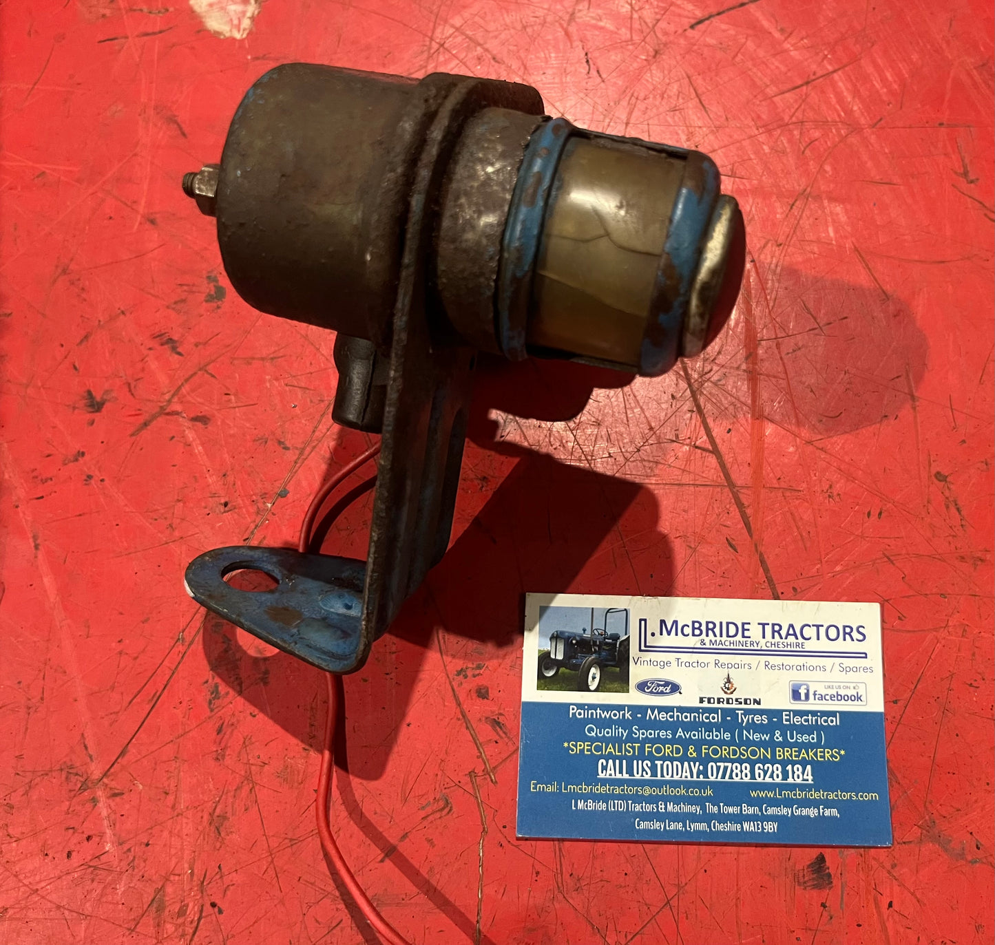 Fordson Major original numberplate light & bracket