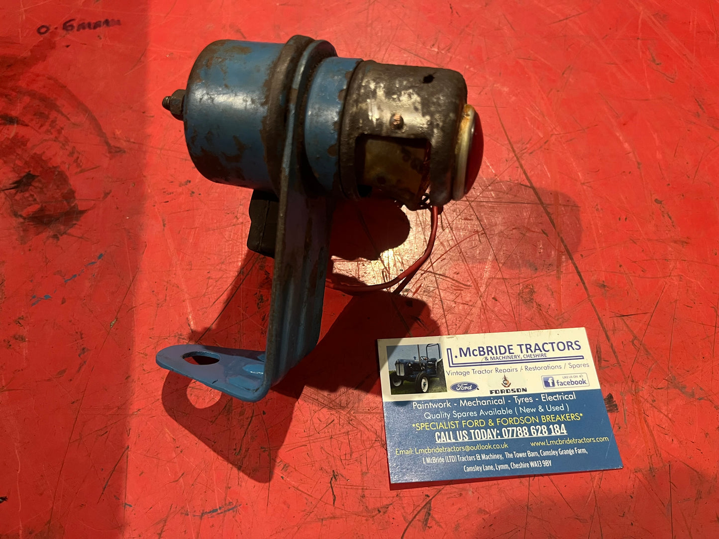 Fordson Major original numberplate light & bracket