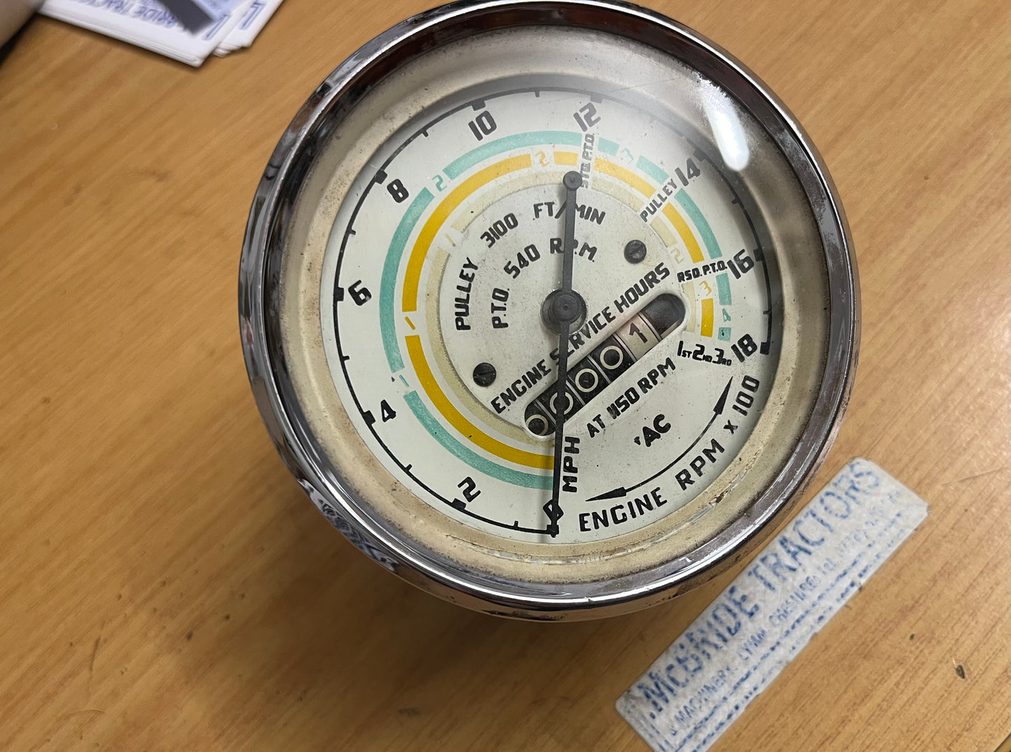 Fordson Major E1A tacho clock NEW OLD STOCK