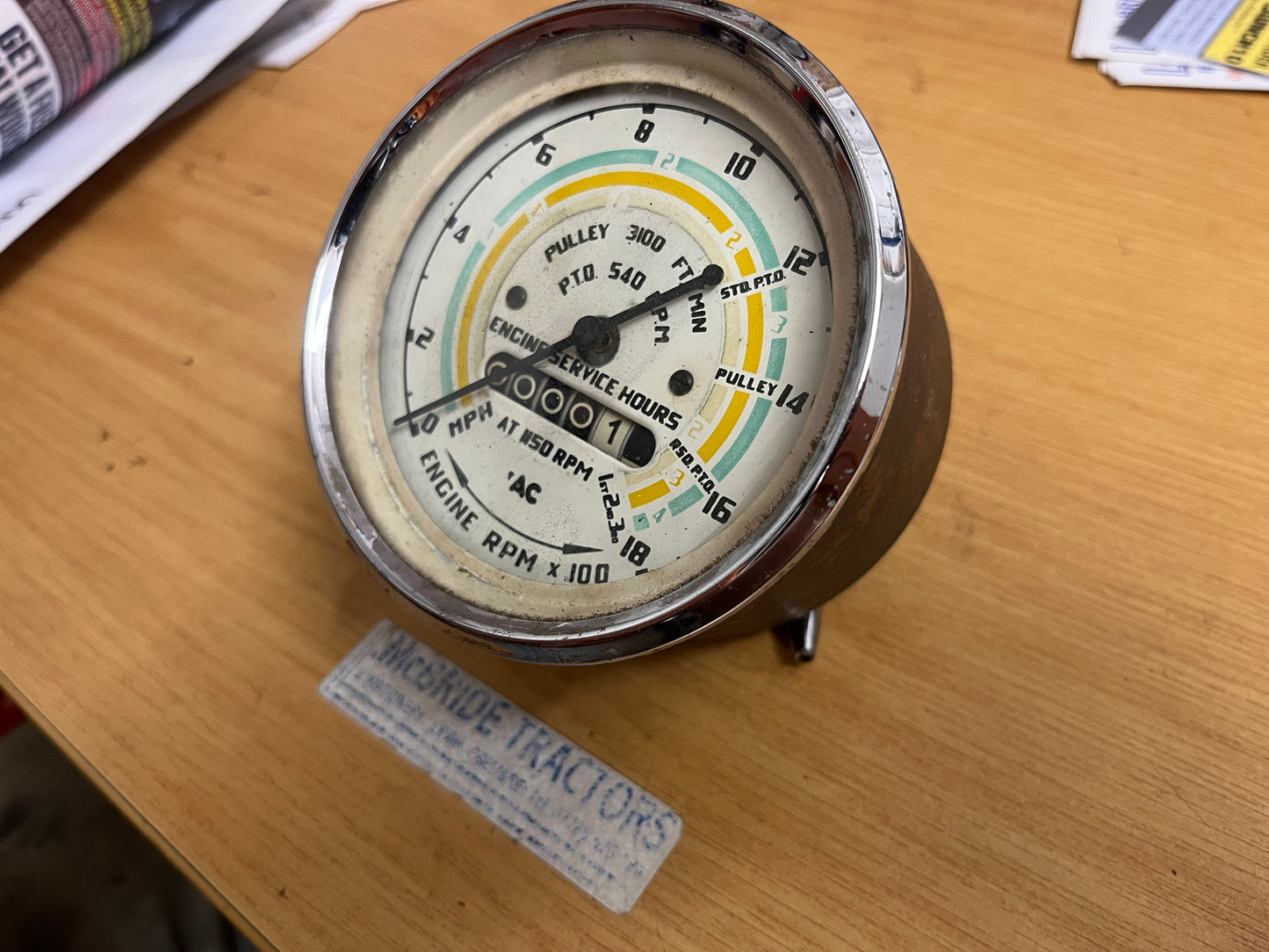 Fordson Major E1A tacho clock NEW OLD STOCK