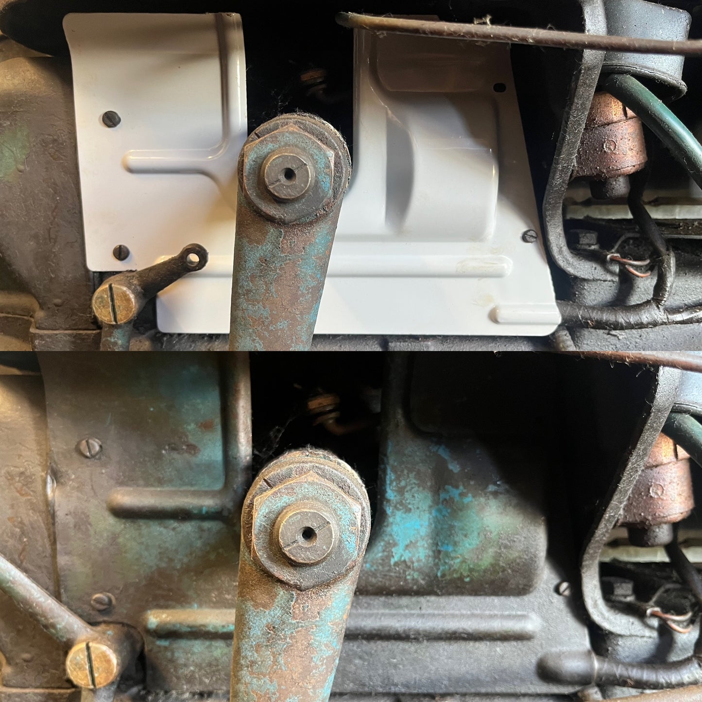 Steering box covers (pair) & fastener set