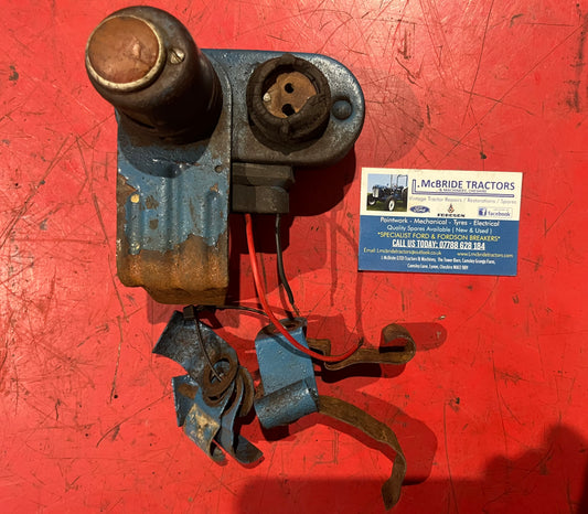 Fordson Major original numberplate light & bracket with wiring clips
