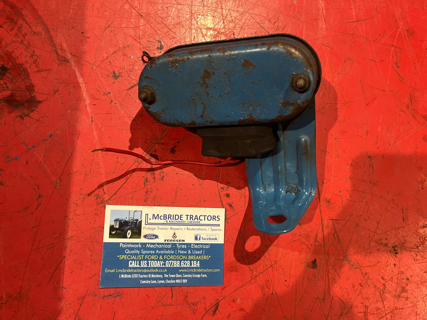 Fordson Major original numberplate light & bracket