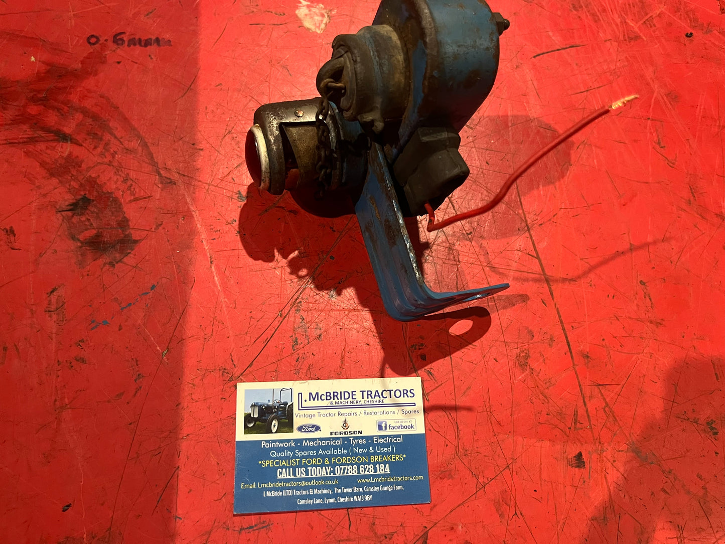 Fordson Major original numberplate light & bracket