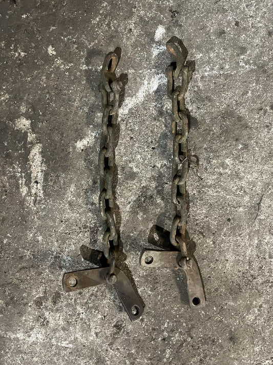 Fordson Dexta / Super Dexta Original Pair Of Check Chains & Brackets