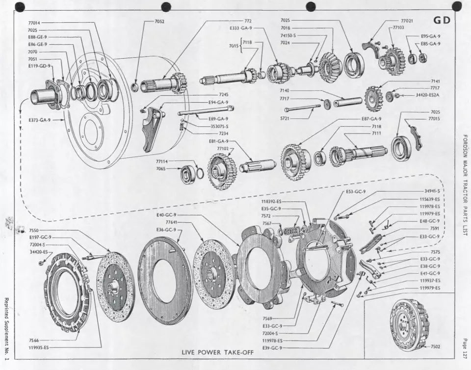 Fordson Major Power Super Input Shaft Seal Kit Livedrive Clutch